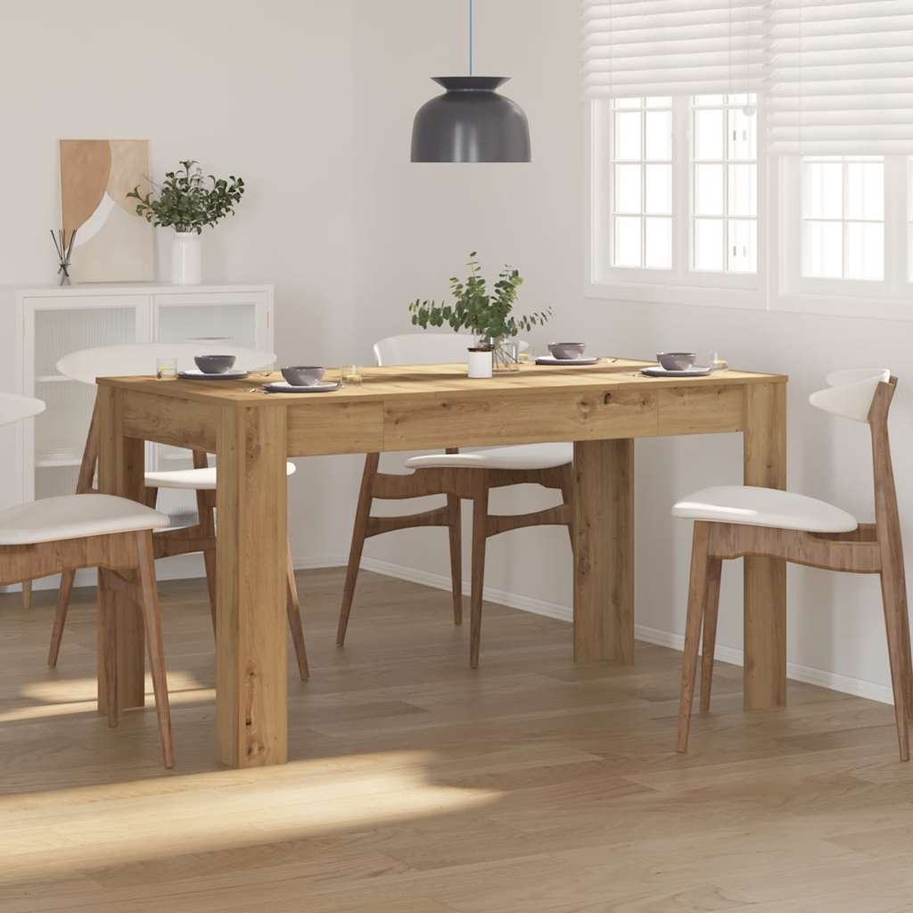 vidaXL Τραπεζαρία Τεχνίτης Δρυς 140 x 74,5 x 76 εκ. Επεξεργασμένο Ξύλο
