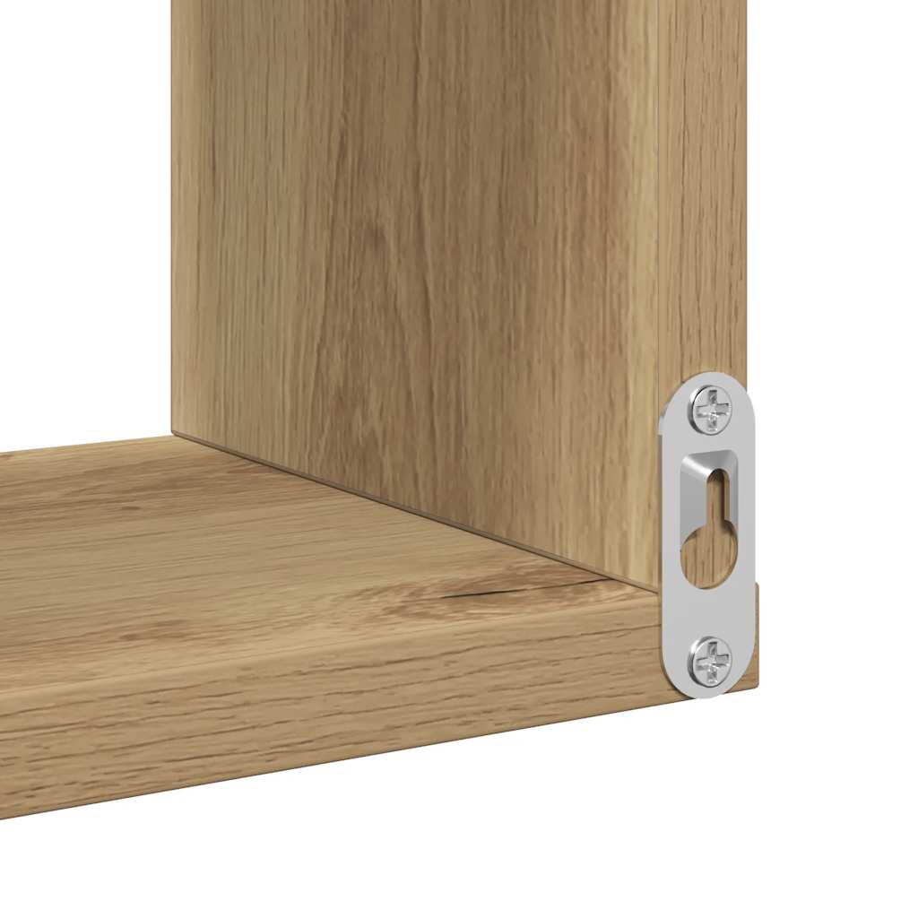 vidaXL Γωνιακά ράφια τοίχου 2 τεμάχια Artisan Oak 40x40x49,5 cm