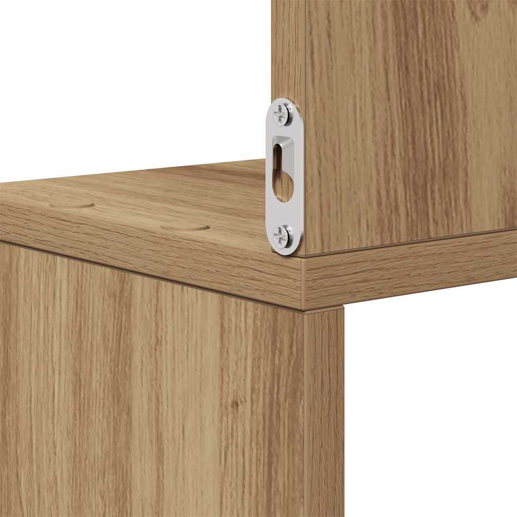 vidaXL Γωνιακό ράφι τοίχου Δρυς τεχνίτης 20x20x127,5 cm