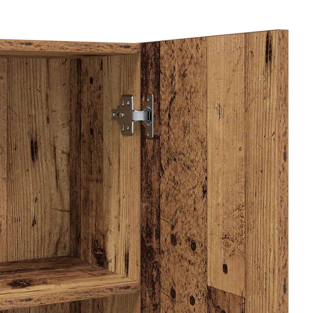 vidaXL Ντουλάπι Πλυντηρίου Παλιό Ξύλο 64 x 25,5 x 190 εκ.