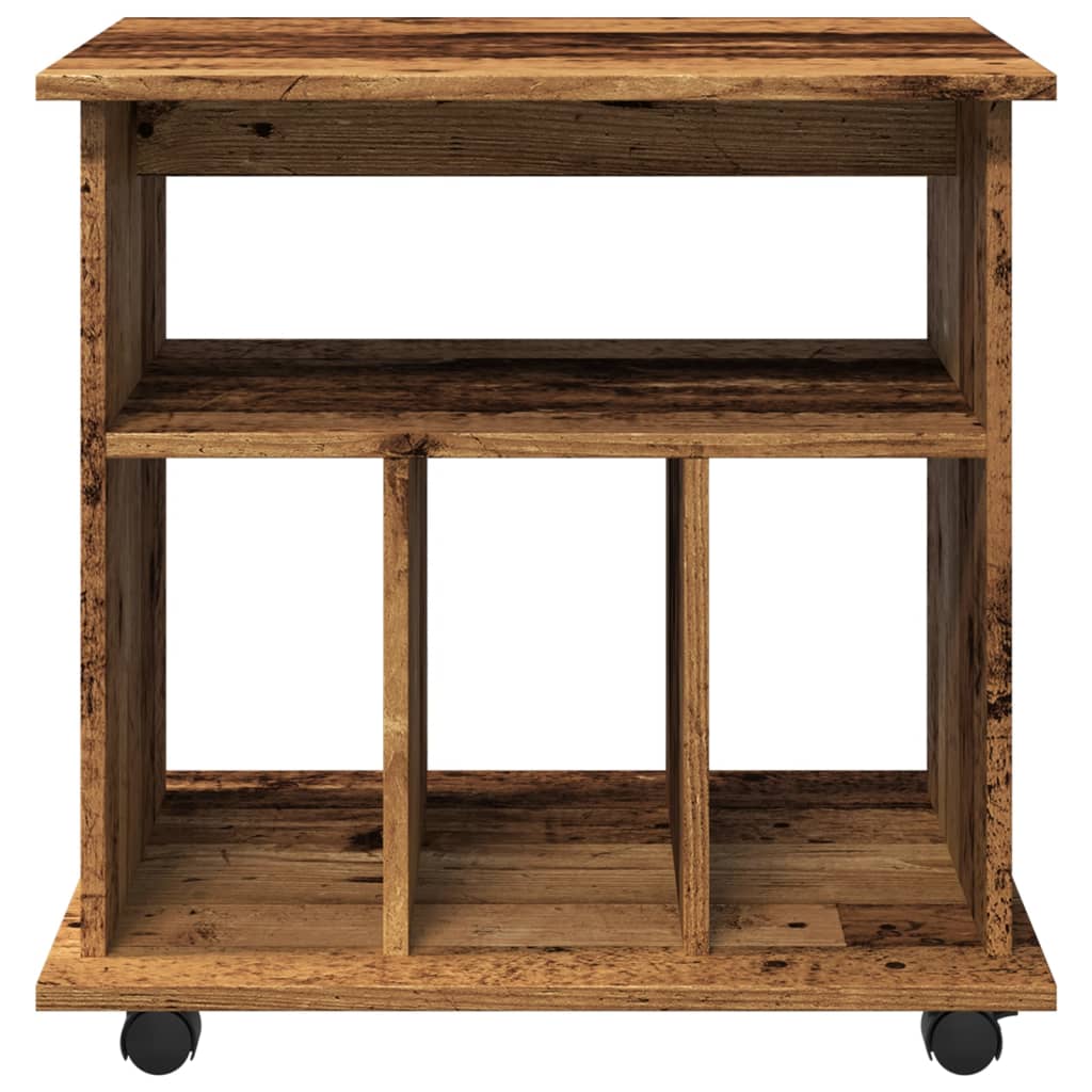vidaXL Ντουλάπι Τροχήλατο Παλιό Ξύλο 60 x 45 x 60 εκ. από Μοριοσανίδα
