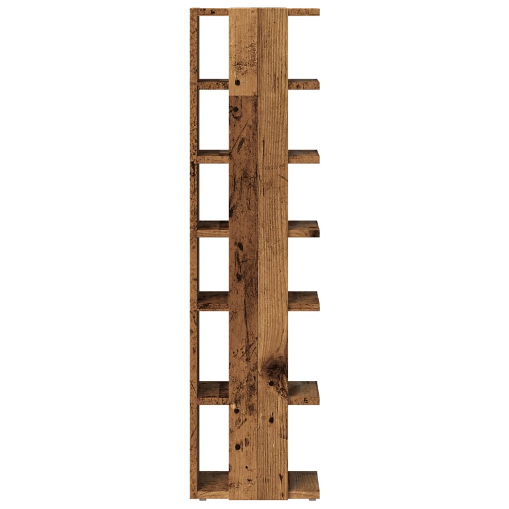 vidaXL Παπουτσοθήκη 2 τεμ Όψη Παλαιού Ξύλου 28x27x102 εκ. Επεξ. Ξύλο