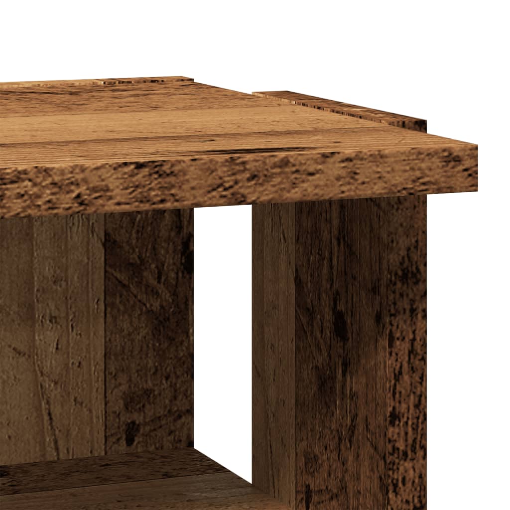 vidaXL Παπουτσοθήκη 2 τεμ Όψη Παλαιού Ξύλου 28x27x102 εκ. Επεξ. Ξύλο