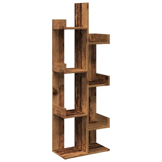 vidaXL Βιβλιοθήκη Παλιό Ξύλο 48 x 25,5 x 140 εκ. από Μοριοσανίδα