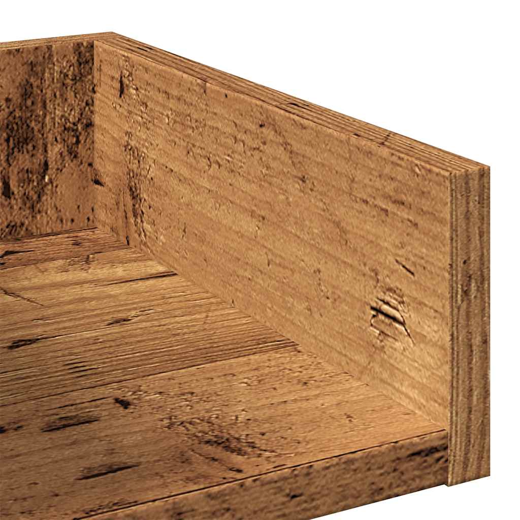 vidaXL Βιβλιοθήκη Παλιό Ξύλο 48 x 25,5 x 140 εκ. από Μοριοσανίδα