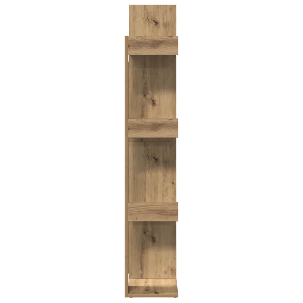 vidaXL Βιβλιοθήκη Αρτισιανή Δρυς 48x25,5x140 εκ. Επεξεργ. Ξύλο