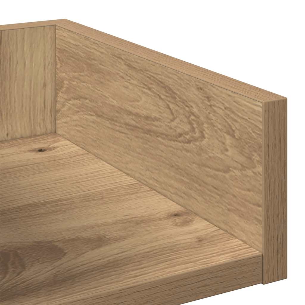 vidaXL Βιβλιοθήκη Αρτισιανή Δρυς 48x25,5x140 εκ. Επεξεργ. Ξύλο