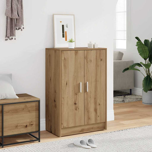 vidaXL Παπουτσοθήκη Αρτισιανή Δρυς 60x35x92 εκ. Επεξεργασμένο Ξύλο
