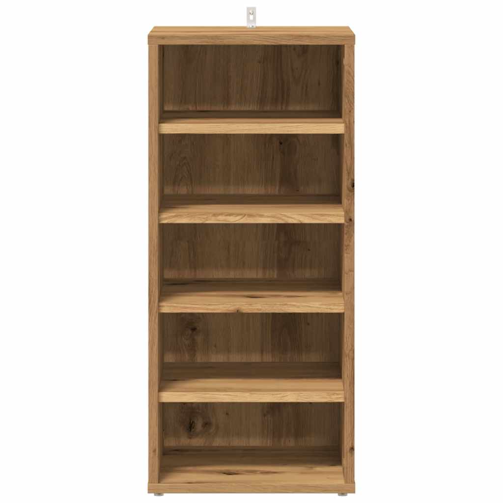 vidaXL Παπουτσοθήκη Τεχνίτης Δρυς 32x35x70 εκ. από Επεξεργασμένο Ξύλο