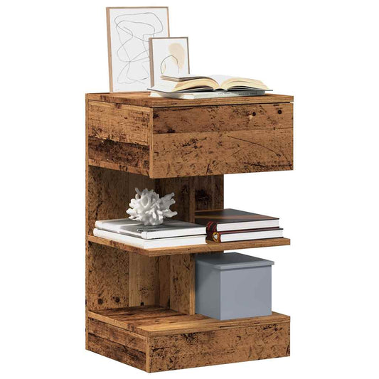 vidaXL Κομοδίνα 2 τεμάχια Παλιό ξύλο 40x35x65 cm Κατασκευασμένο ξύλο