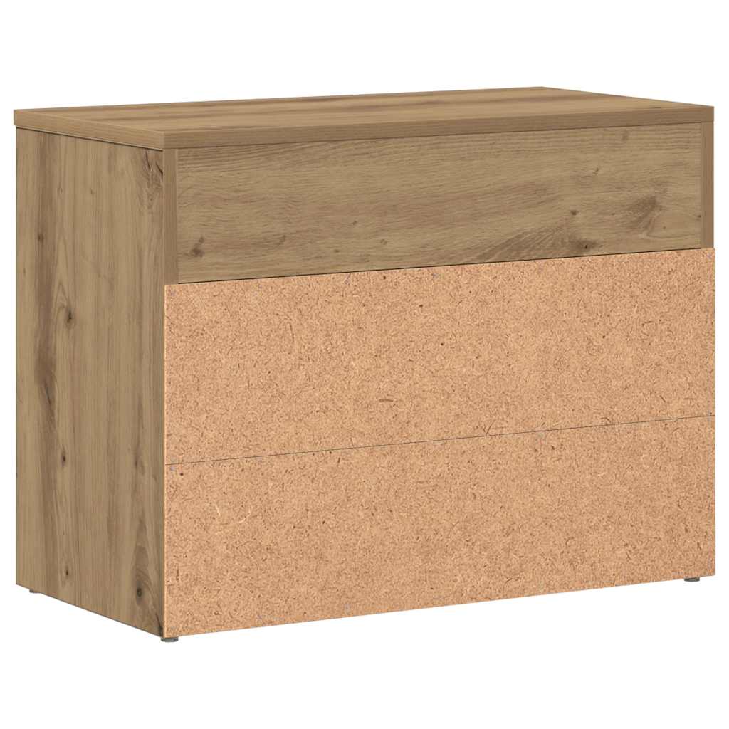vidaXL Πάγκος Παπουτσιών τεχνίτης Δρυς 60x30x45 εκ. Επεξεργασμένο Ξύλο