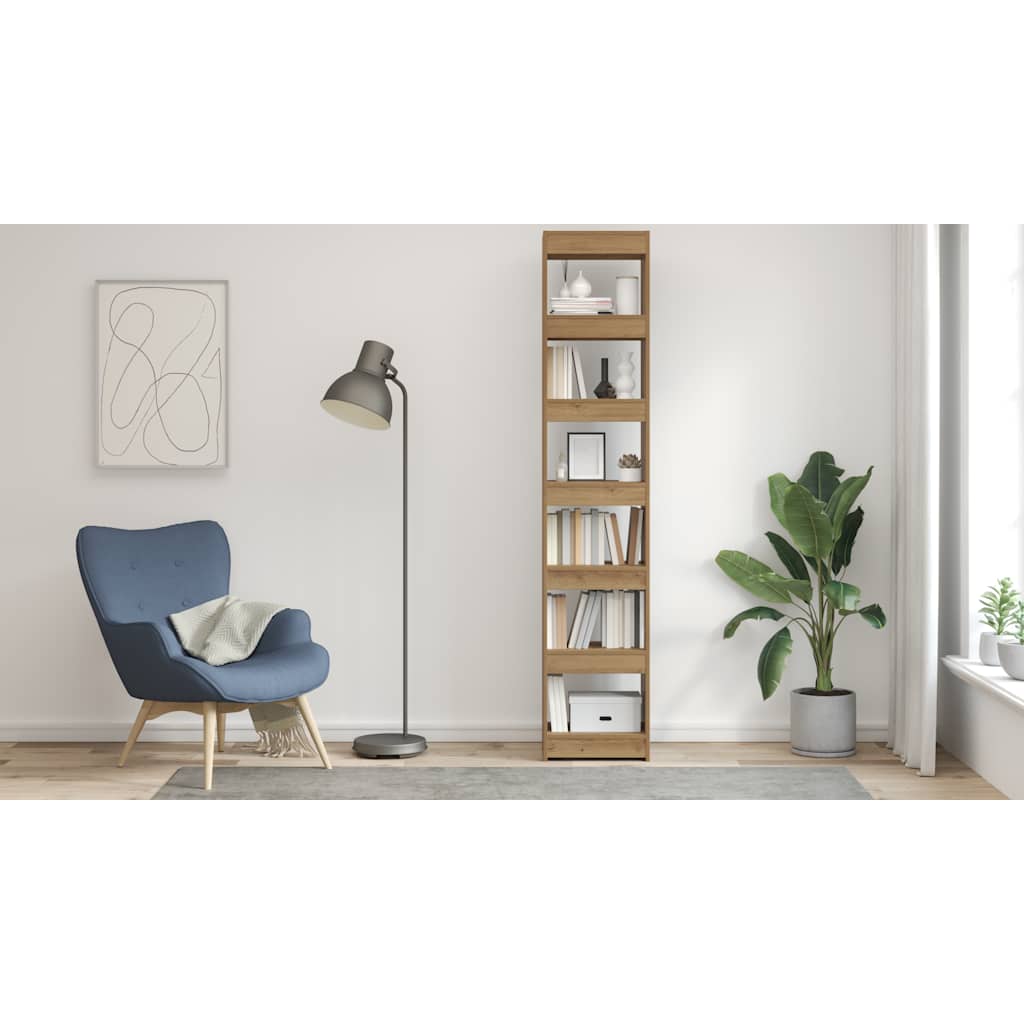 vidaXL Ντουλάπι βιβλίων/διαχωριστικό δωματίου Artisan Oak 40x30x198 cm