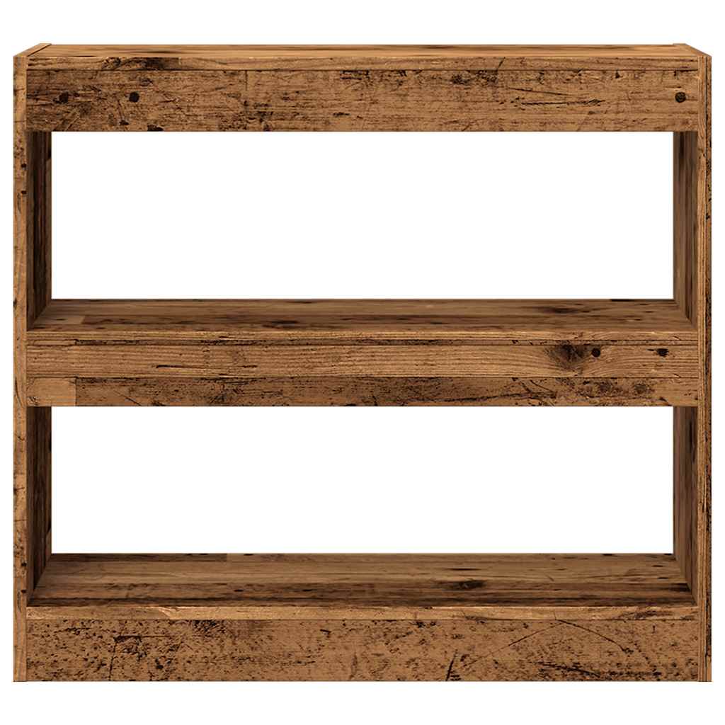 vidaXL Ντουλάπι βιβλίων/διαχωριστικό δωματίου Παλιό ξύλο 80x30x72 cm