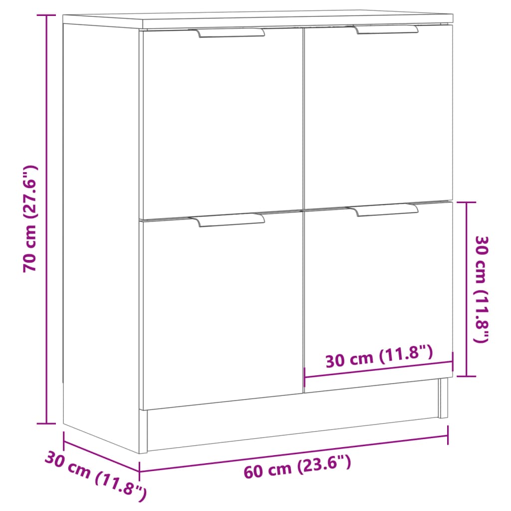 vidaXL Ντουλάπι Παλ. Ξύλο 60 x 30 x 70 εκ. από Επεξεργασμένο Ξύλο