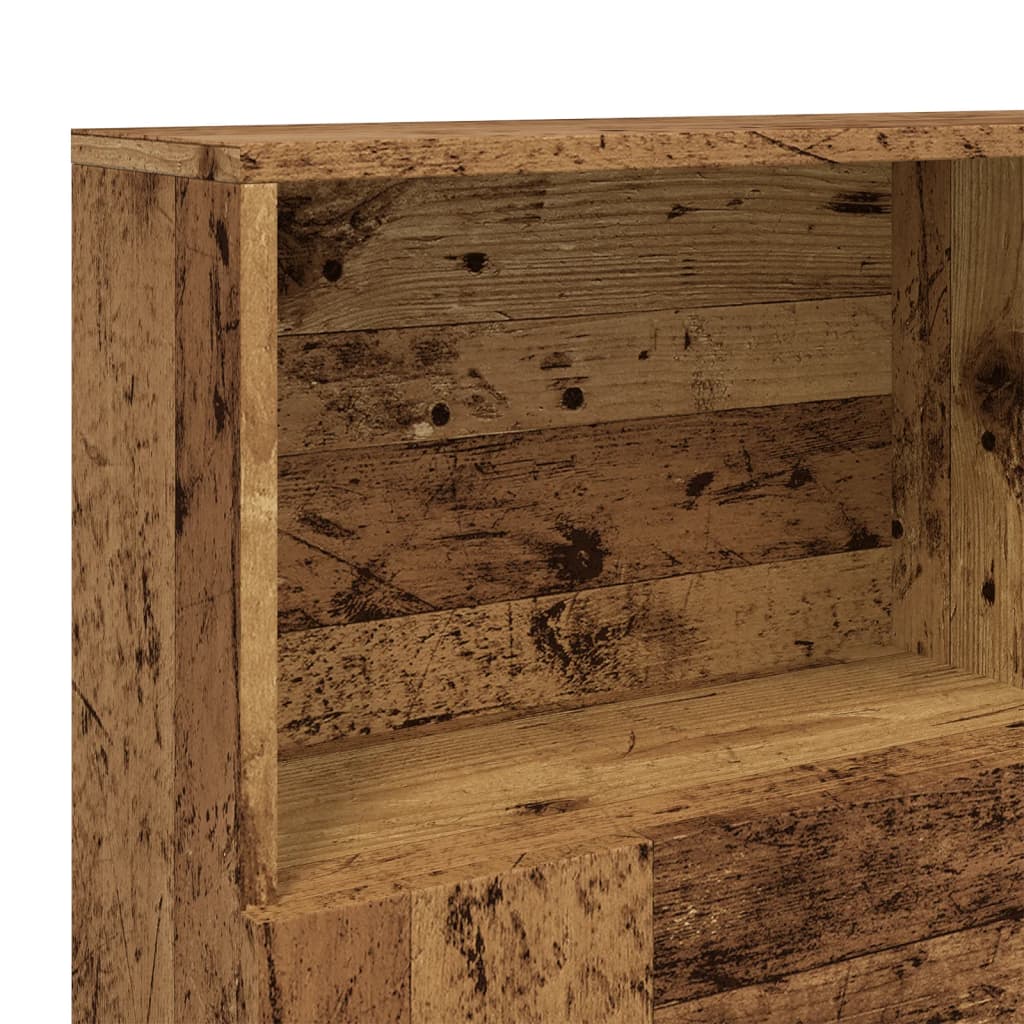 vidaXL Ντουλάπι κεφαλάρι Παλιό ξύλο 140x19x103,5 cm