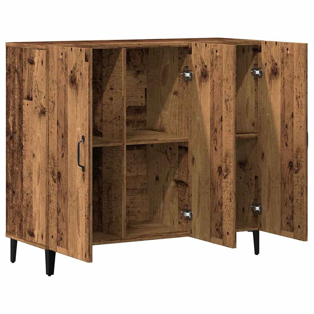 vidaXL Ντουλάπι Παλαιό Ξύλο 90 x 34 x 80 εκ. από Επεξεργασμένο Ξύλο