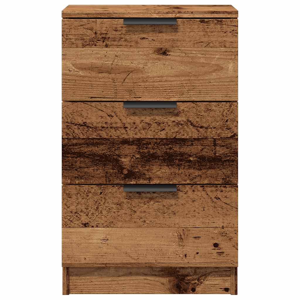 vidaXL Κομοδίνα 2 τεμ. Όψη Παλαιού Ξύλου 40x36x65 εκ. από Επεξ. Ξύλο