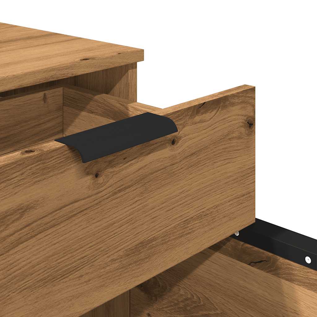 Κινητό ντουλάπι αρχείων vidaXL με τροχούς Artisan Oak