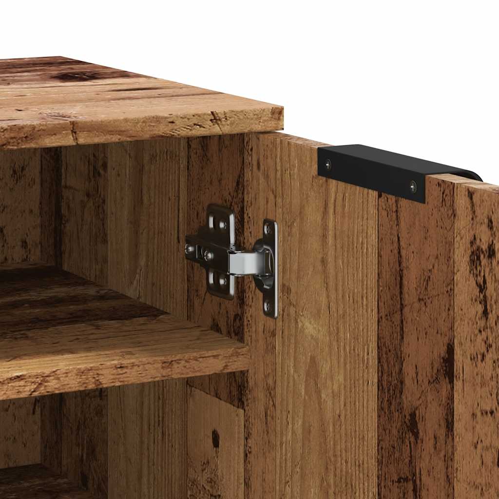 vidaXL Παπουτσοθήκη Όψη Παλαιού Ξύλου 29,5x35x100,5 εκ. Επεξ. Ξύλο