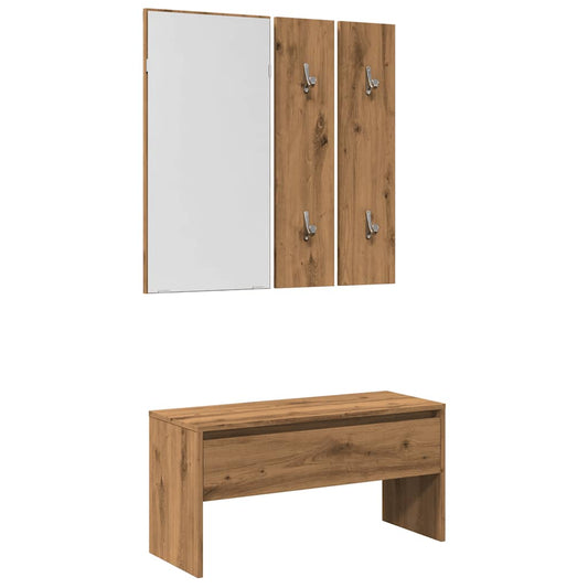 vidaXL σετ επίπλων διαδρόμου Artisan Oak Engineered Wood
