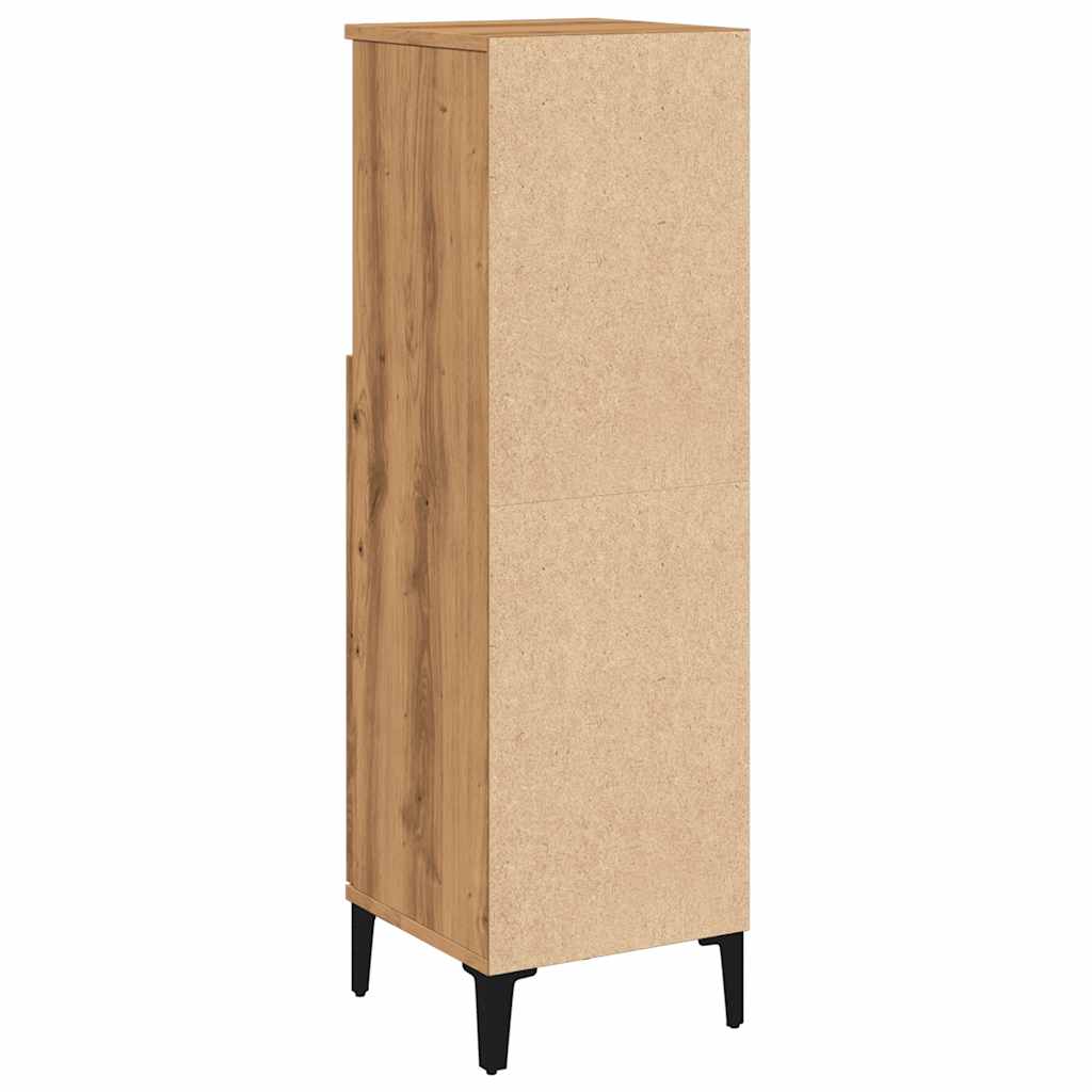 vidaXL Ντουλάπι μπάνιου Δρυς τεχνίτης 30x30x100 cm Κατασκευασμένο ξύλο