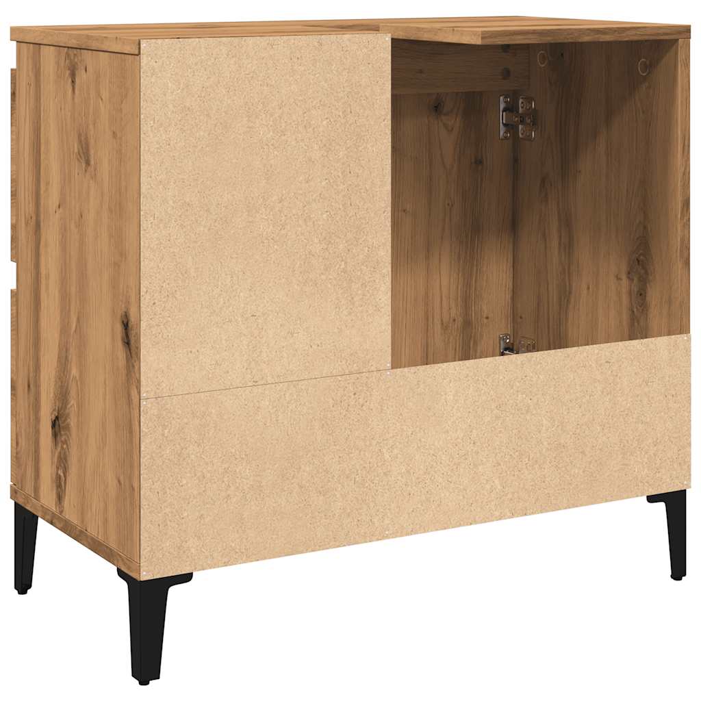 vidaXL Ντουλάπι Νιπτήρα Αρτισιανή Δρυς 65x33x60 εκ. Επεξ. Ξύλο