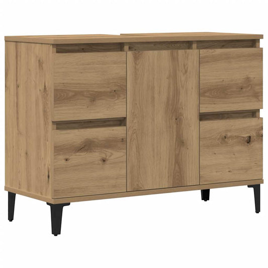 vidaXL Ντουλάπι Νιπτήρα τεχνίτης Δρυς 80 x 33 x 60 εκ