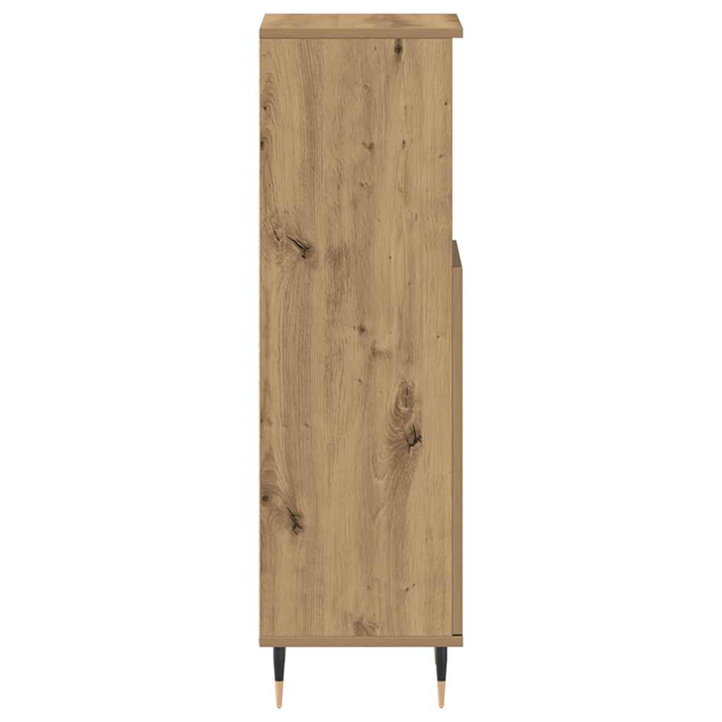 vidaXL Ντουλάπι μπάνιου Δρυς τεχνίτης 30x30x100 cm Κατασκευασμένο ξύλο