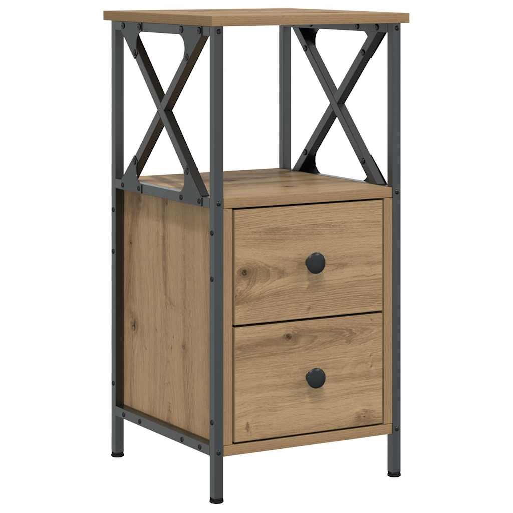 vidaXL Κομοδίνα 2 τεμ Artisan Oak 34x35,5x70 cm Κατασκευασμένο ξύλο