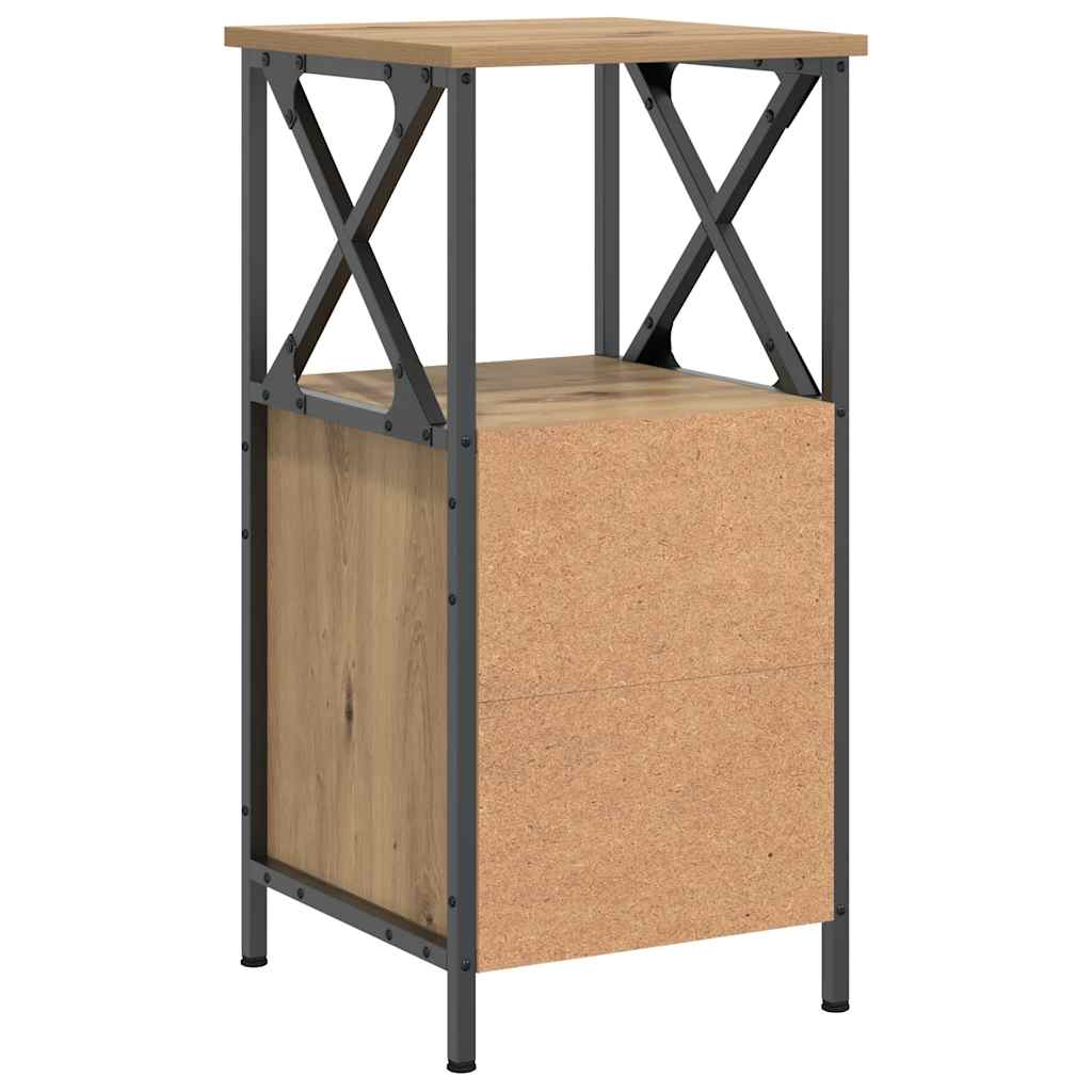 vidaXL Κομοδίνα 2 τεμ Artisan Oak 34x35,5x70 cm Κατασκευασμένο ξύλο