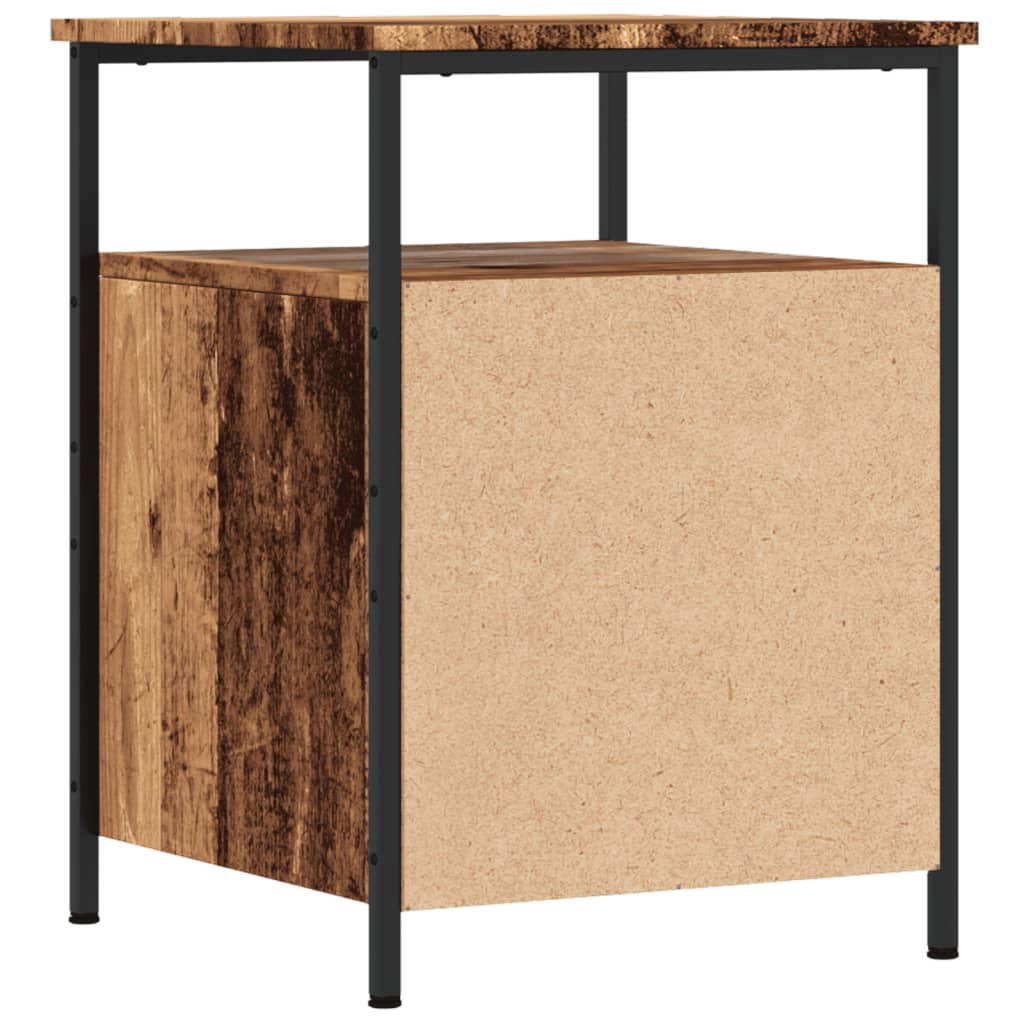 vidaXL ντουλάπι κομοδίνου Παλιό ξύλο 44x45x60 cm Κατασκευασμένο ξύλο