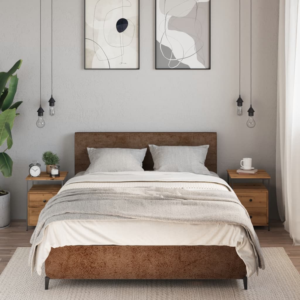 vidaXL Κομοδίνα 2 τεμ Artisan Oak 34x35,5x50 cm Κατασκευασμένο ξύλο