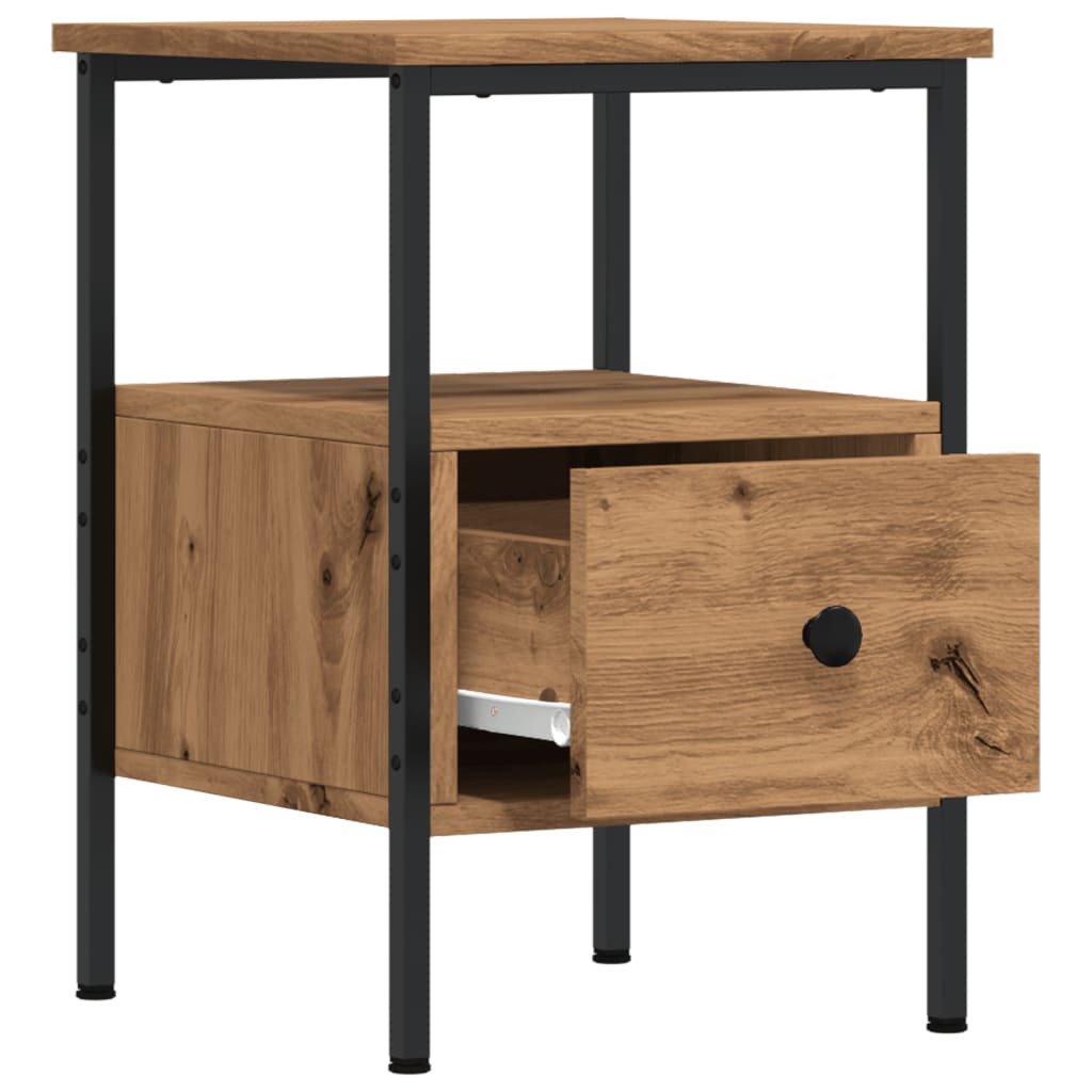 vidaXL Κομοδίνο Αρτισιανή Δρυς 34x36x50 εκ. από Επεξεργασμένο Ξύλο