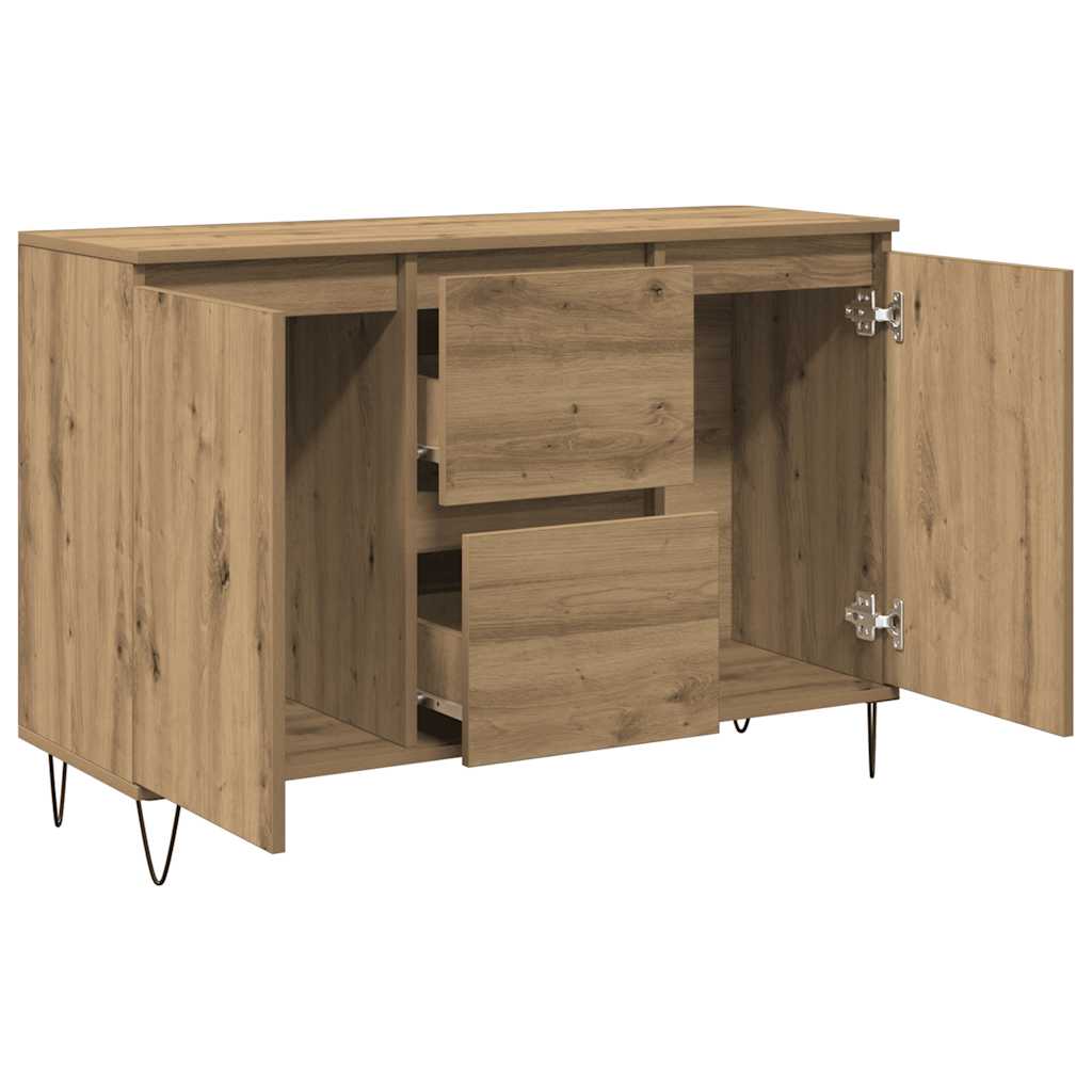 vidaXL Μπουφές Δρυς τεχνίτης 101,5 x 35 x 70 εκ. από Επεξεργασμένο Ξύλο
