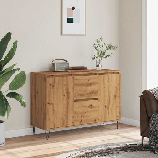 vidaXL Μπουφές Δρυς τεχνίτης 101,5 x 35 x 70 εκ. από Επεξεργασμένο Ξύλο