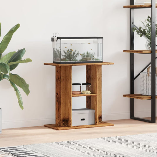 vidaXL Βάση Ενυδρείου Όψη Παλαιού Ξύλου 60x30x60 εκ. Επεξ. Ξύλο