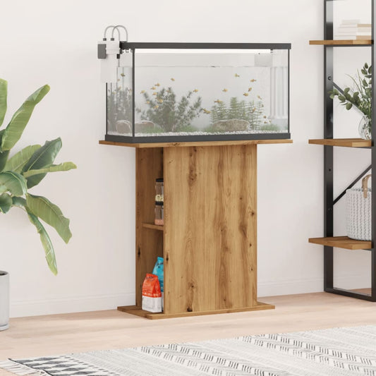 vidaXL Βάση Ενυδρείου Αρτισιανή Δρυς 36x75x72,5 εκ. Επεξεργασμένο Ξύλο