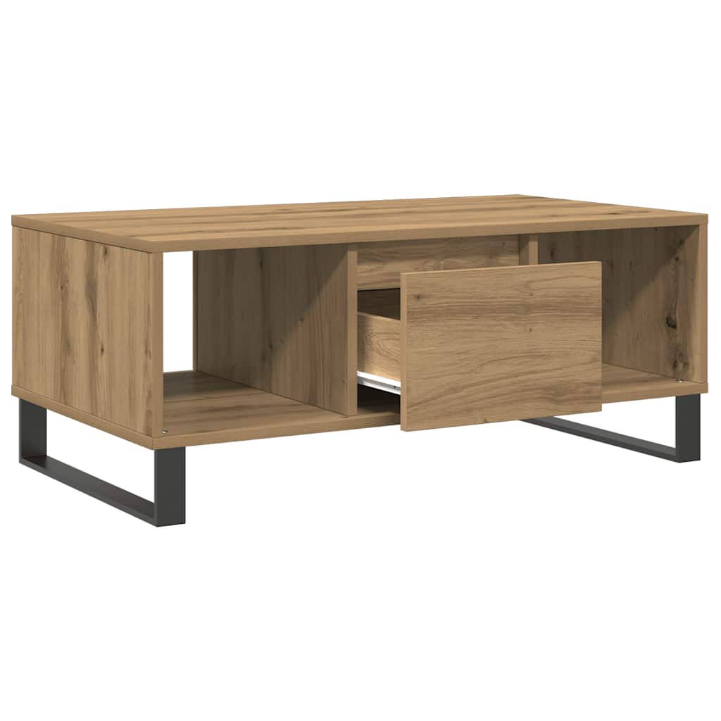 vidaXL Τραπεζάκι Σαλονιού Αρτισιανή Δρυς 90x50x36,5εκ Επεξεργασμ. Ξύλο