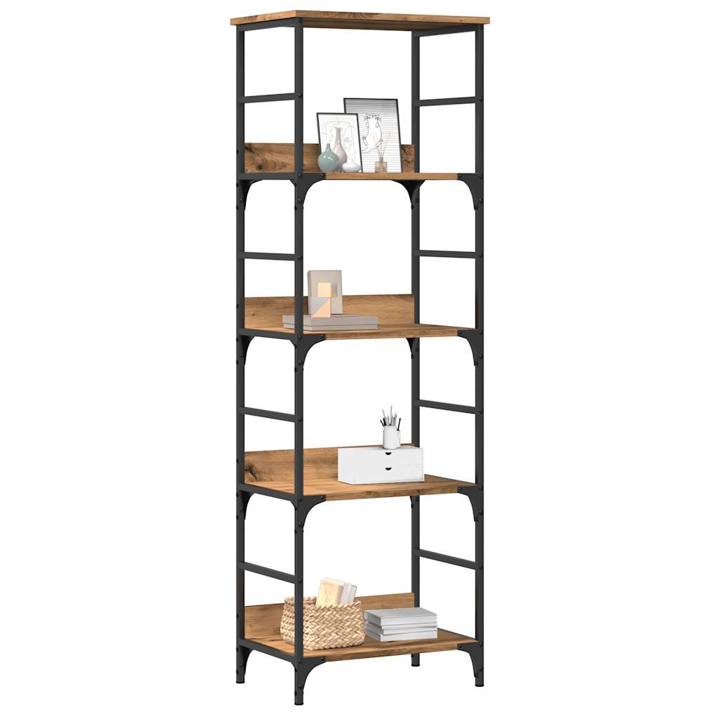 vidaXL Βιβλιοθήκη Τεχνίτης Δρυς 50x33x153 εκ. Επεξεργασμένο Ξύλο