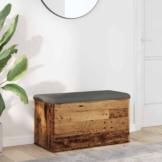 Πάγκος αποθήκευσης vidaXL Παλαιό ξύλο 82x42x45 cm Κατασκευασμένο ξύλο