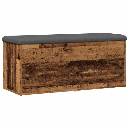 Πάγκος αποθήκευσης vidaXL Παλαιό ξύλο 102x42x45 cm Κατασκευασμένο ξύλο
