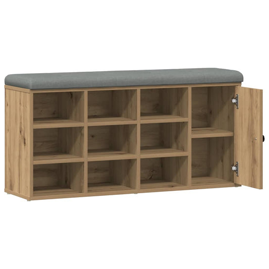 Πάγκος παπουτσιών vidaXL Artisan Oak 102x32x50 cm Κατασκευασμένο ξύλο