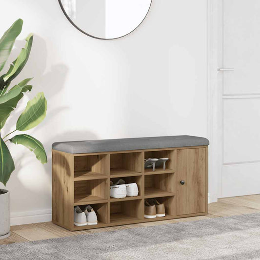 Πάγκος παπουτσιών vidaXL Artisan Oak 102x32x50 cm Κατασκευασμένο ξύλο