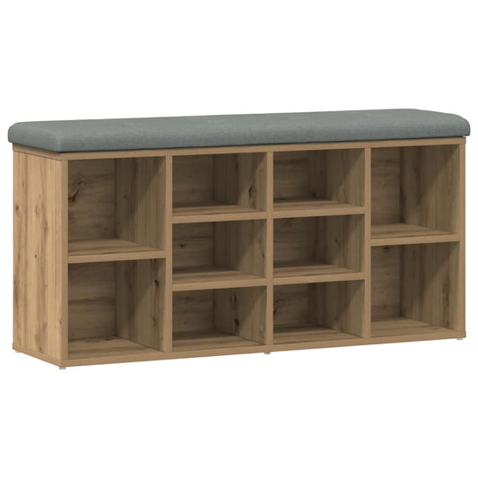 Πάγκος παπουτσιών vidaXL Artisan Oak 102x32x50 cm Κατασκευασμένο ξύλο