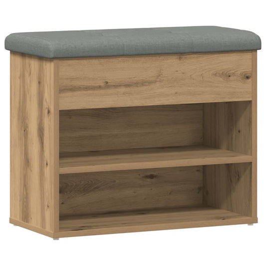 Πάγκος παπουτσιών vidaXL Artisan Oak 62x32x50 cm Κατασκευασμένο ξύλο