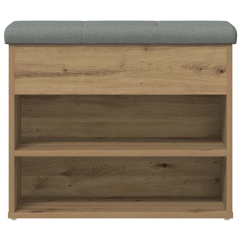 Πάγκος παπουτσιών vidaXL Artisan Oak 62x32x50 cm Κατασκευασμένο ξύλο