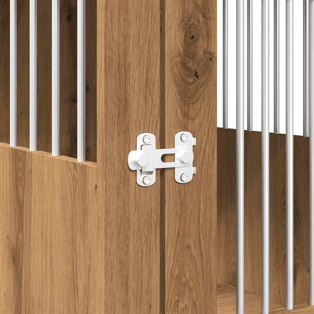 vidaXL Έπιπλα κλουβιού σκύλου Artisan Oak Κατασκευασμένο ξύλο