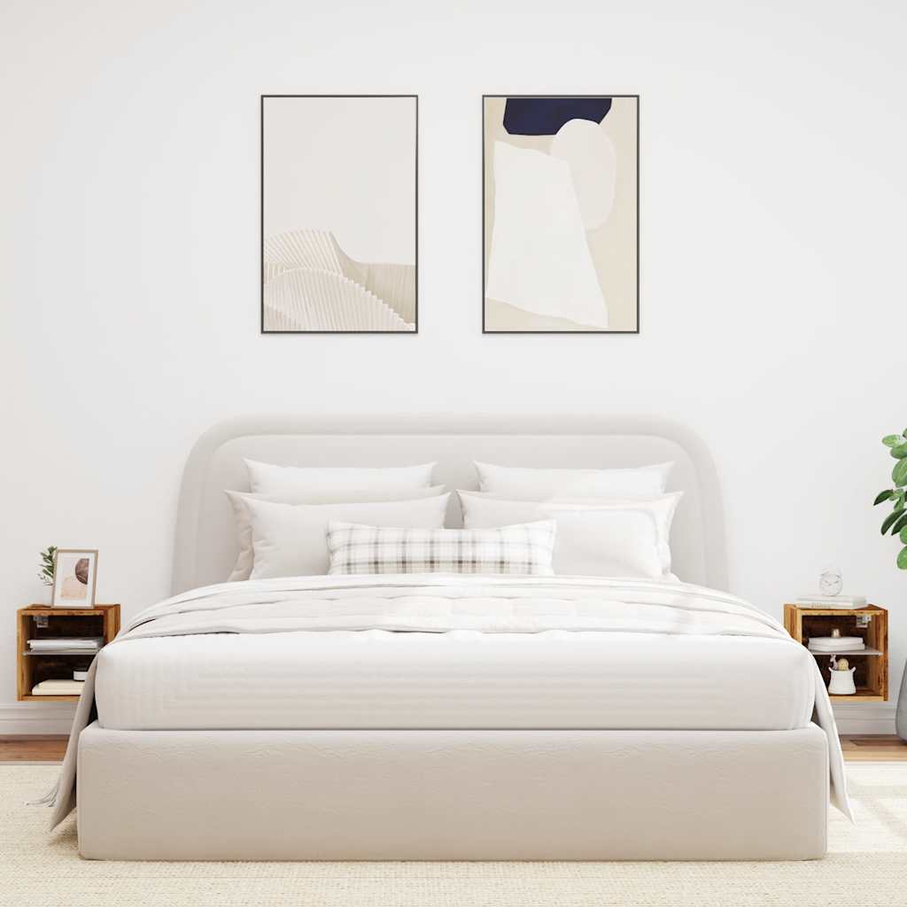 vidaXL Έπιπλα Τοίχου Τηλεόρασης LED 2 Τεμ. Παλιό ξύλο 30 x 28,5 x 30εκ