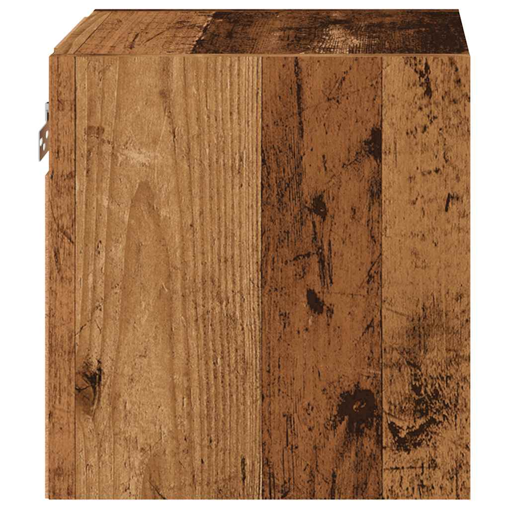 vidaXL Έπιπλα Τοίχου Τηλεόρασης LED 2 Τεμ. Παλιό ξύλο 30 x 28,5 x 30εκ