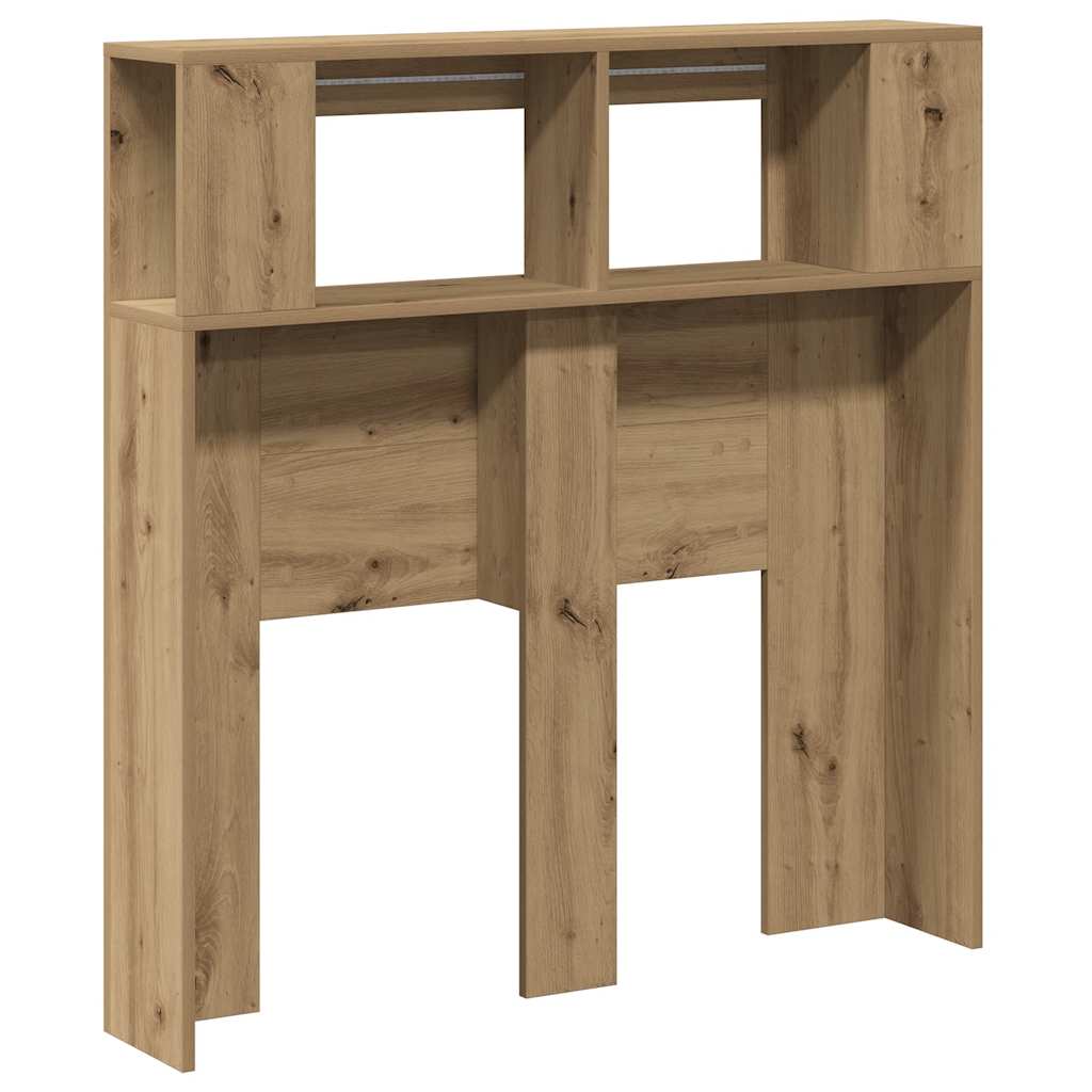 vidaXL Κεφαλάρι Κρεβατιού με LED τεχνίτης Δρυς 100x18,5x103,5 εκ